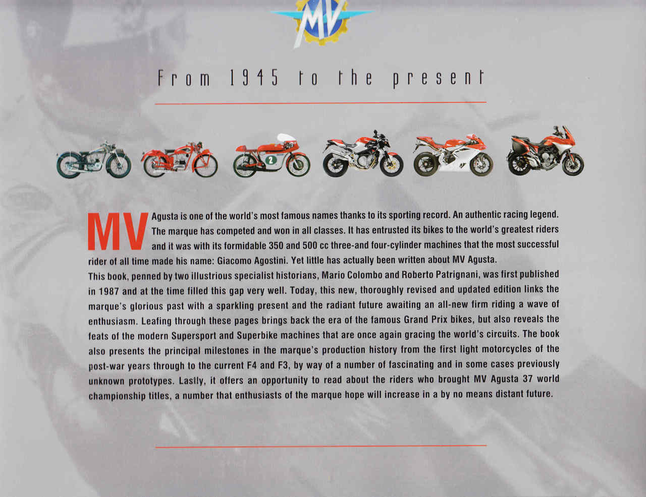 Book page with heading "From 1945 to the present" and paragraph text