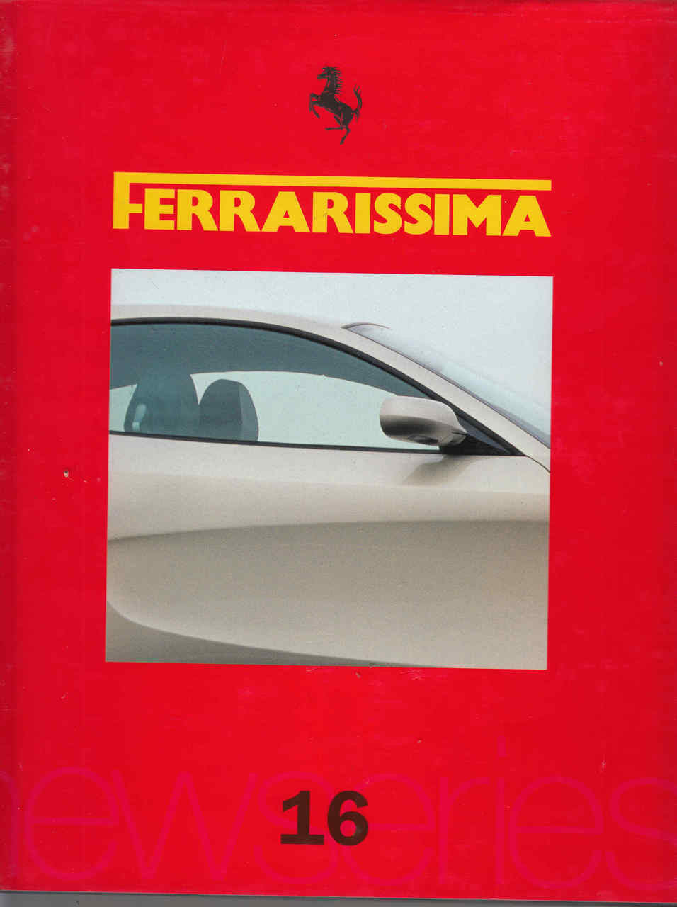 Red Ferrarissima No.16 magazine cover with Ferrari prancing horse logo