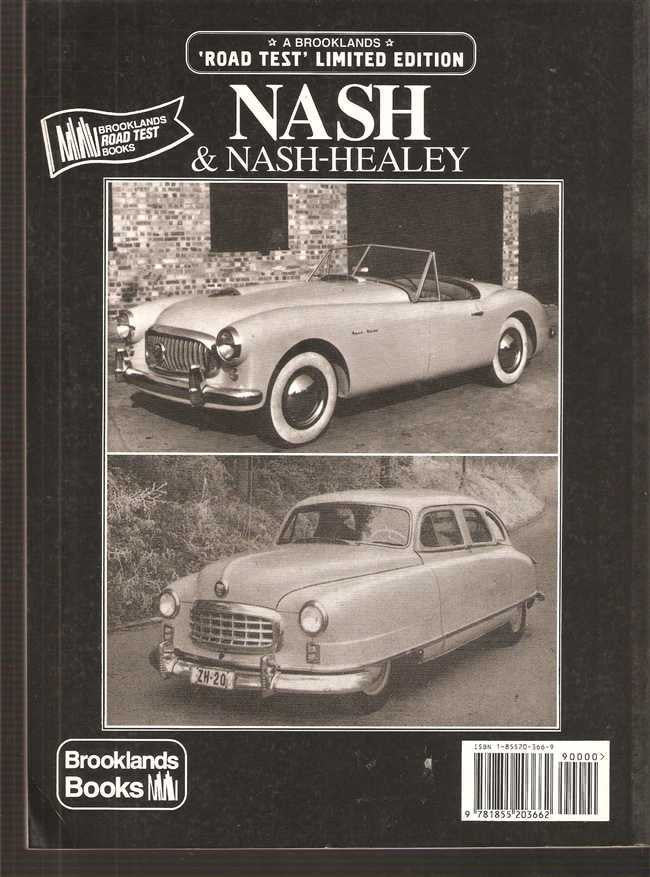 Road test limited edition book cover with two car photos and Brooklands Books logo