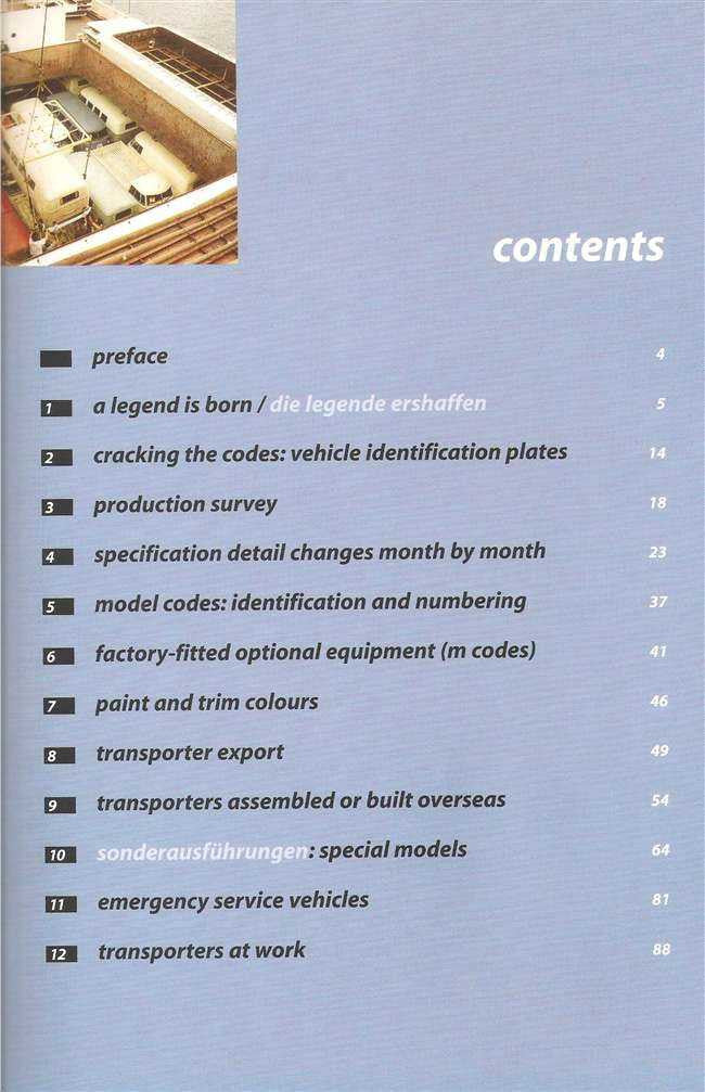Book contents page with “contents” heading and numbered topic list