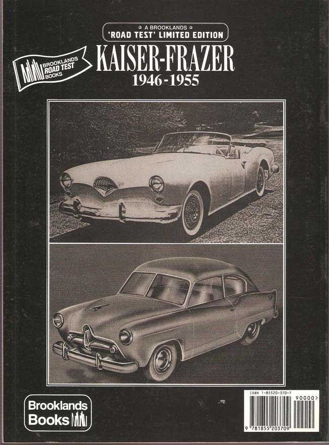 Limited edition road test book cover with two classic car photos and title text