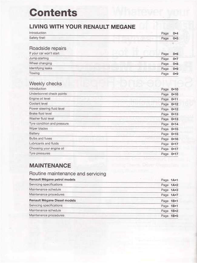 Renault Megane &amp; Scenic 1996 - 1998 Workshop Manual