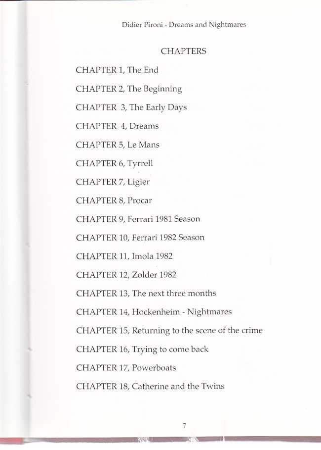 Book table of contents page listing chapters 1 to 18 with page numbers