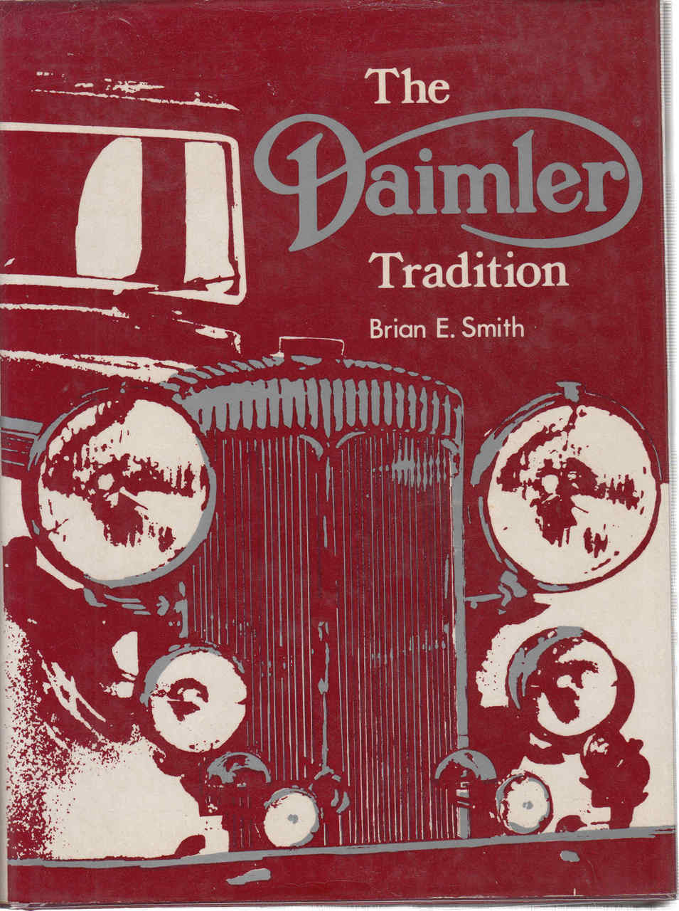 Red book cover with The Daimler graphic, title text, and author name