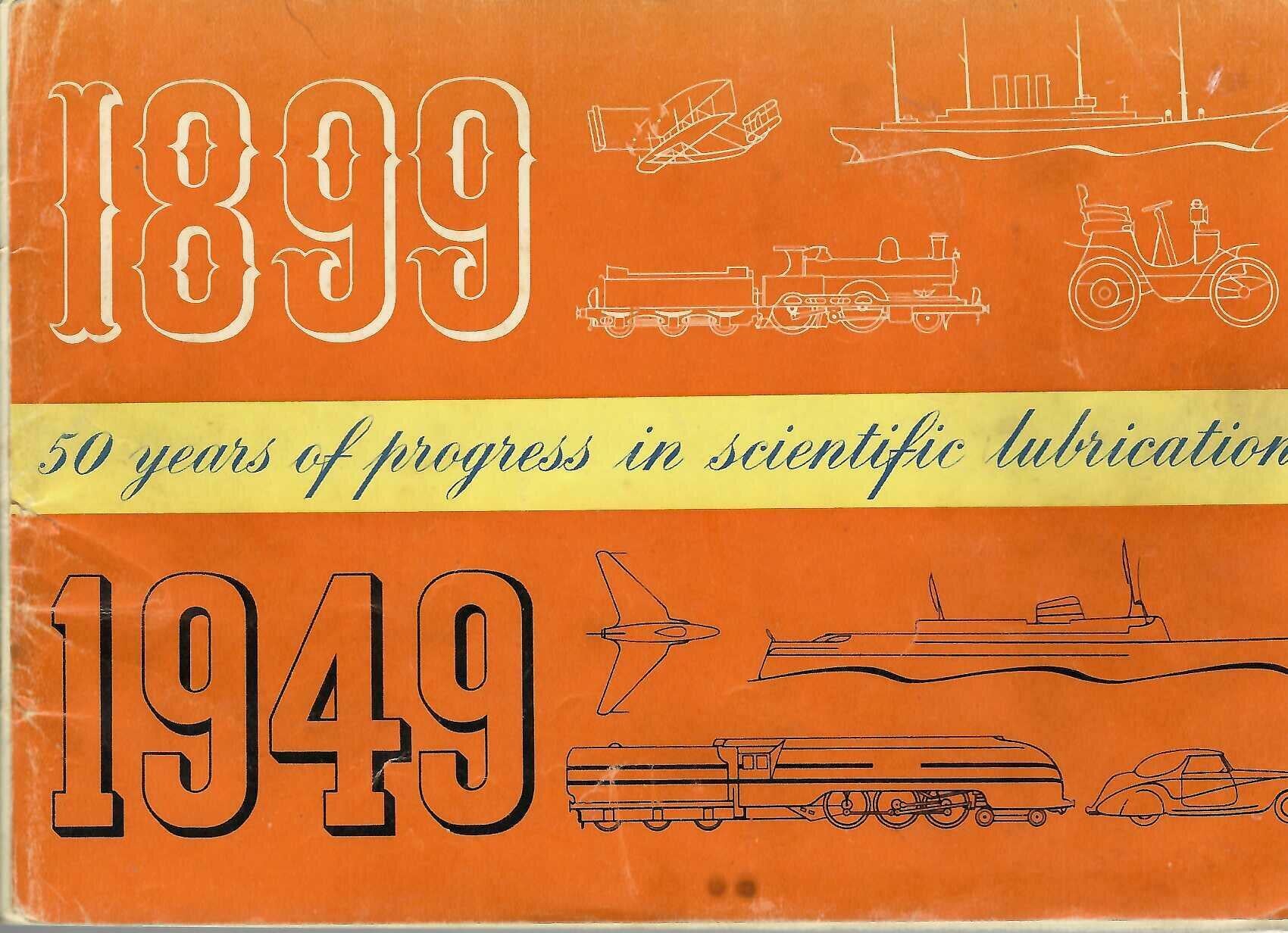 Vintage paperback book with orange cover, 1899–1949 titles and transport illustrations