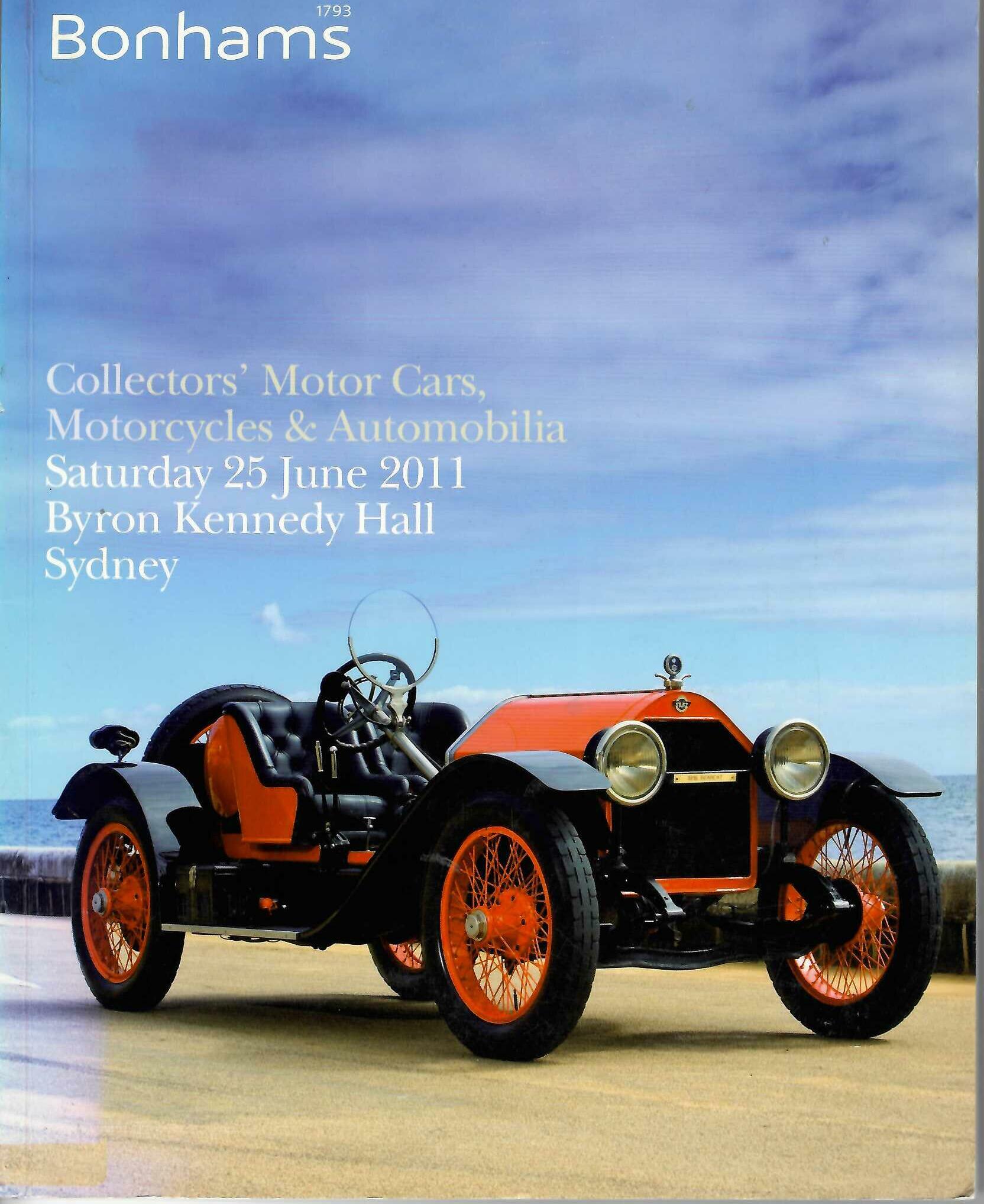 Bonhams Collectors' Motor Cars, Motorcycles & Automobilia – Sydney Auction Catalogue 2011