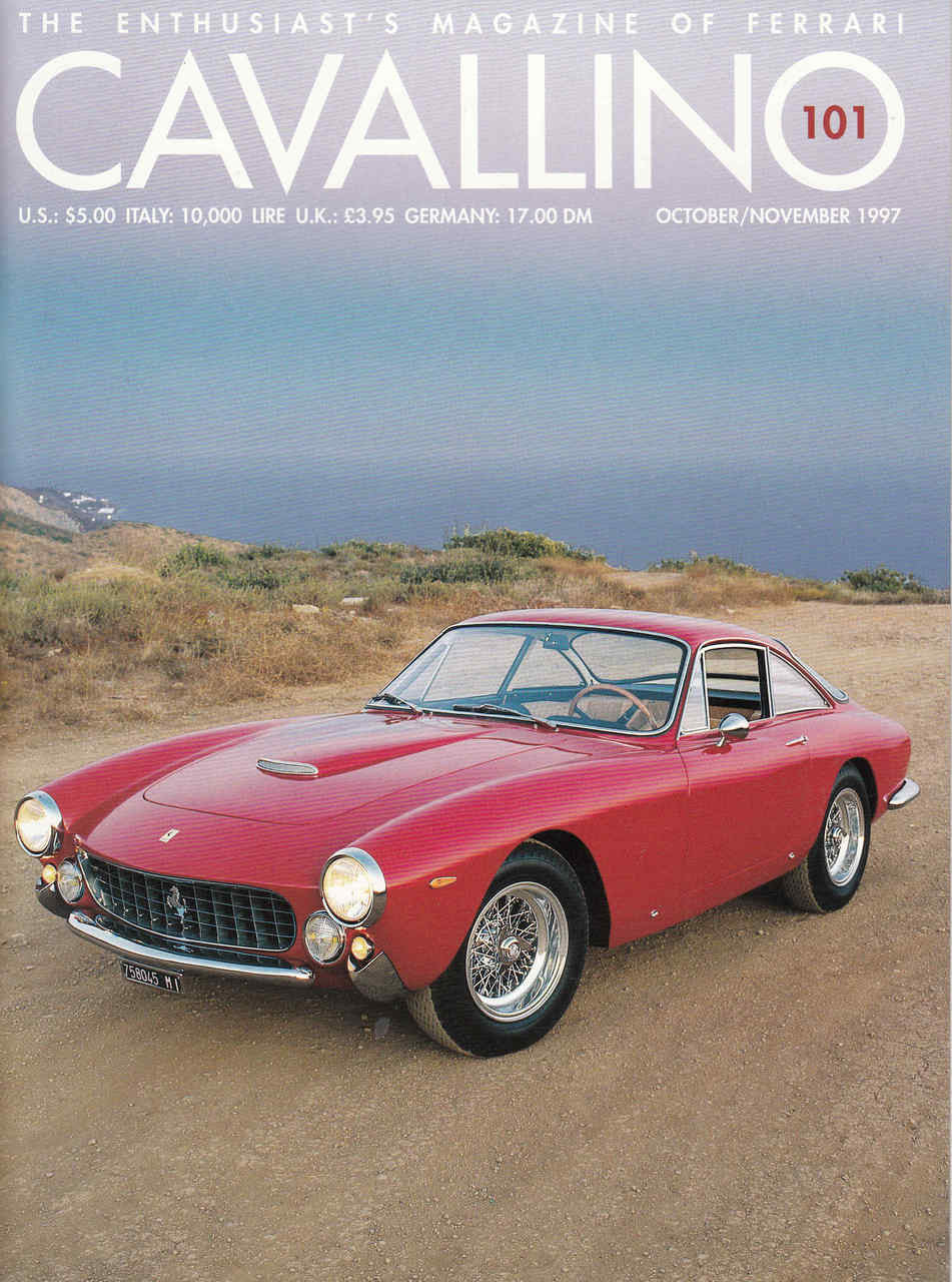 Cavallino magazine No. 101 cover with red classic Ferrari and CAVALLINO title
