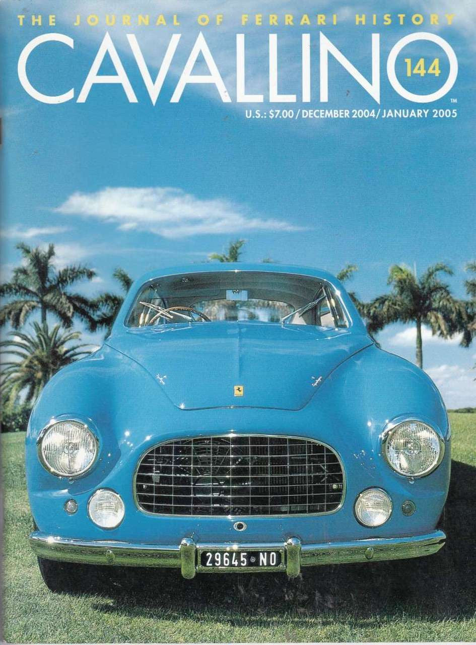 Automotive magazine cover: "CAVALLINO" 144, blue classic Ferrari front view