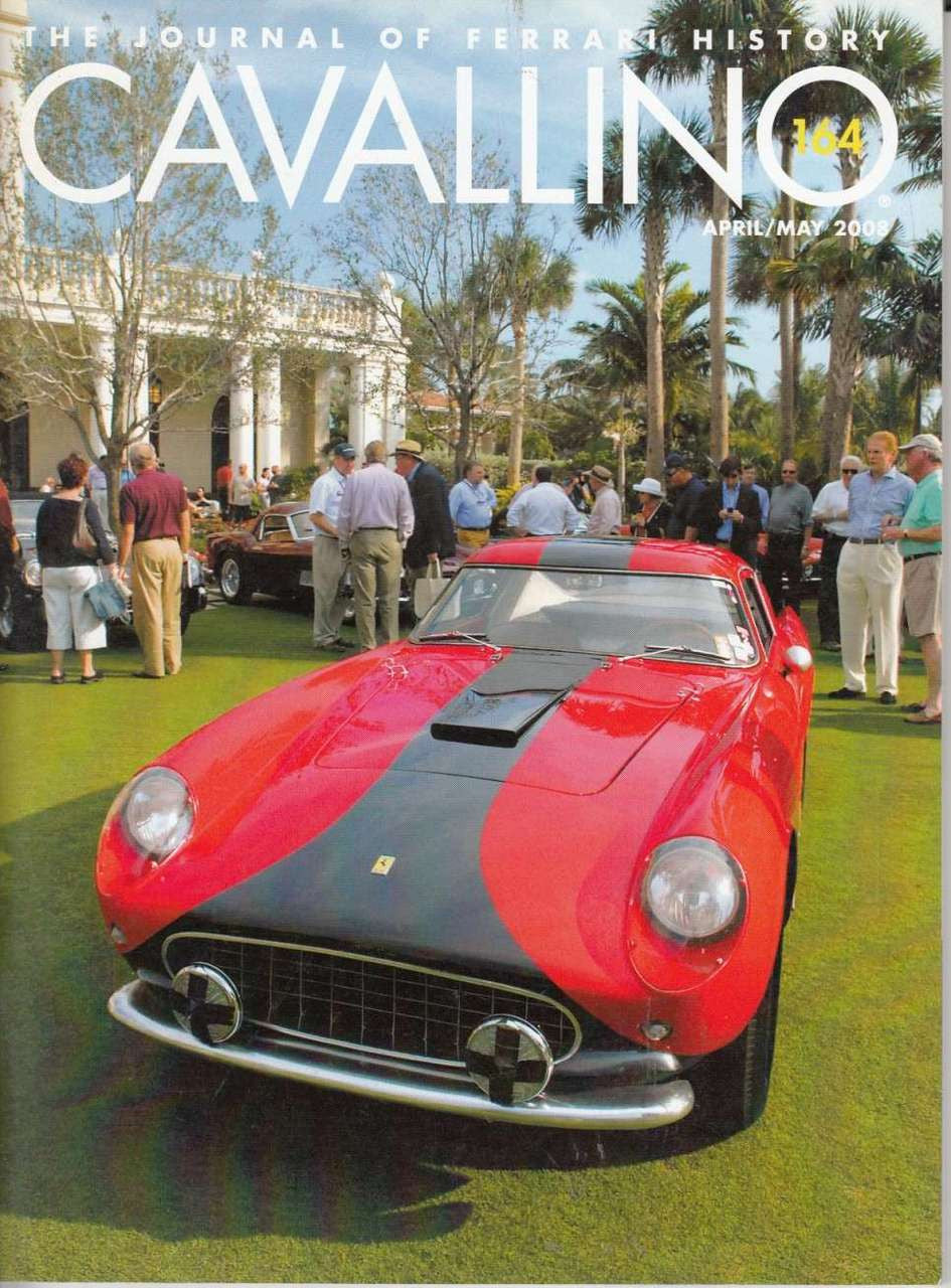 Cavallino journal issue 164 magazine cover with red classic Ferrari car