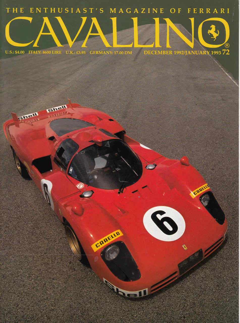 Ferrari magazine issue 72 cover with red race car and number 6 graphic