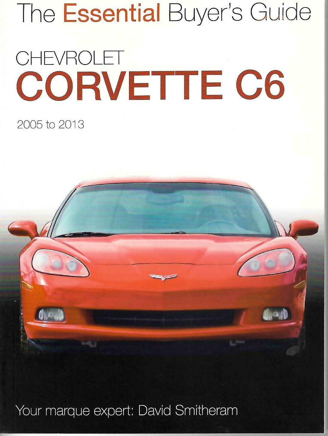 Chevrolet Corvette C6 buyer’s guide book cover with red sports car front view