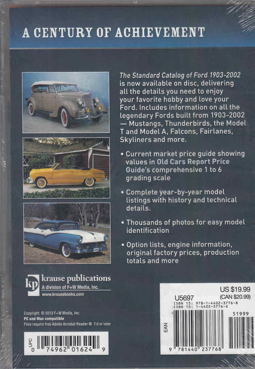 Standard Catalog Of Ford 1903-2002: DIGITAL EDITION - back