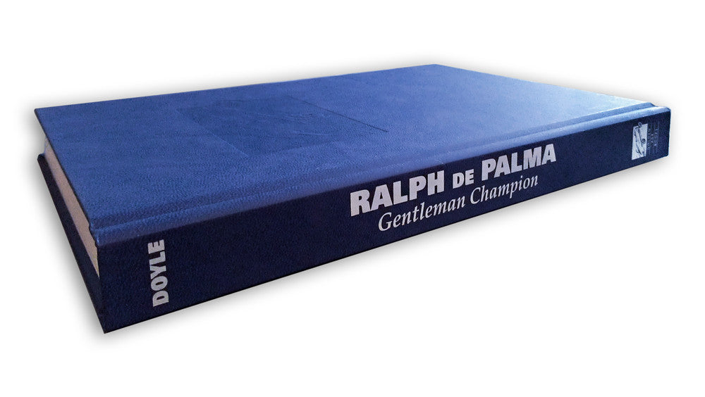 Ralph de Palma Gentleman Champion hardcover book with blue slipcase and title on spine