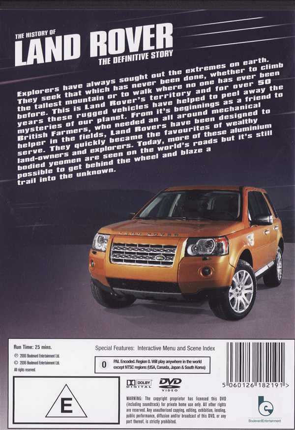 The History of Land Rover: The Definitive Story DVD