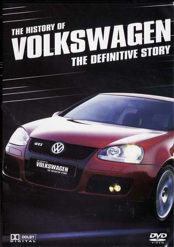 Volkswagen history DVD front cover with sports car photo and title text
