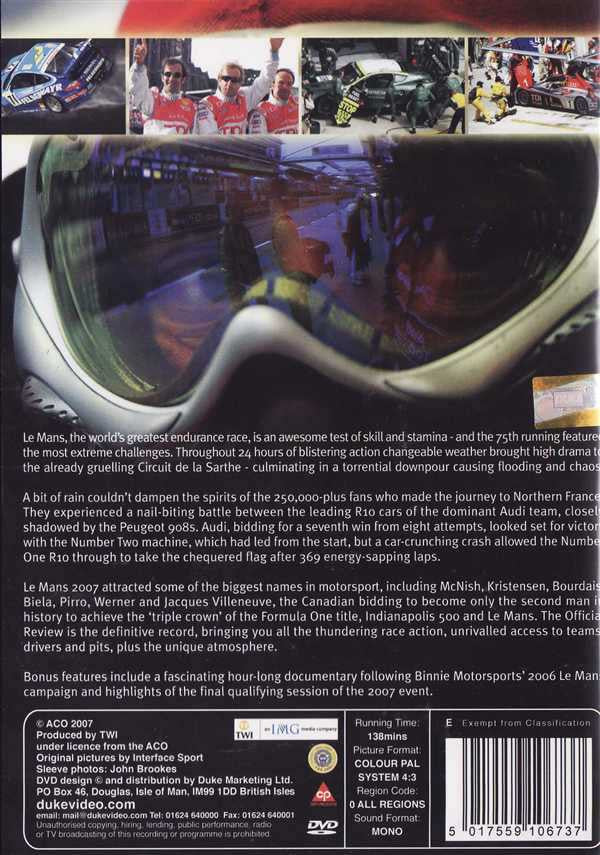 Le Mans 2007: The Official Review of The World's Greatest Endurance Race DVD