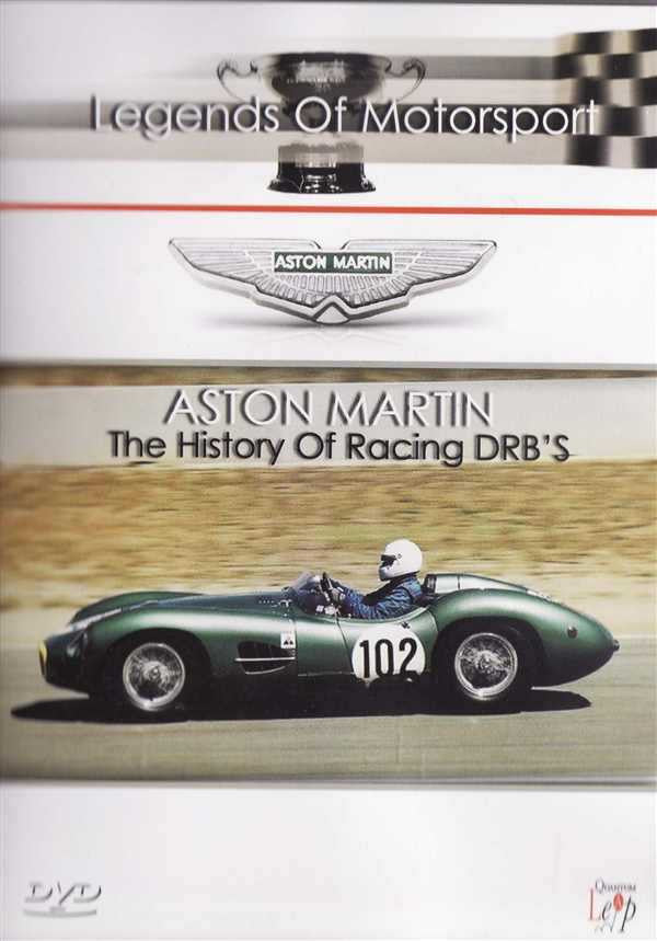 Aston Martin Legends of Motorsport DVD cover with green race car and title History of Racing DRB's