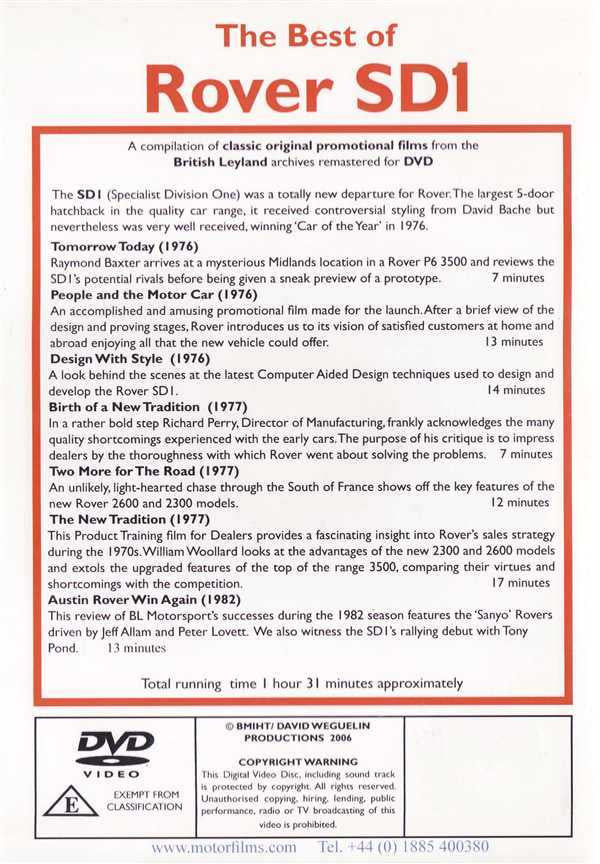 DVD back cover with printed production details and DVD video certification logos