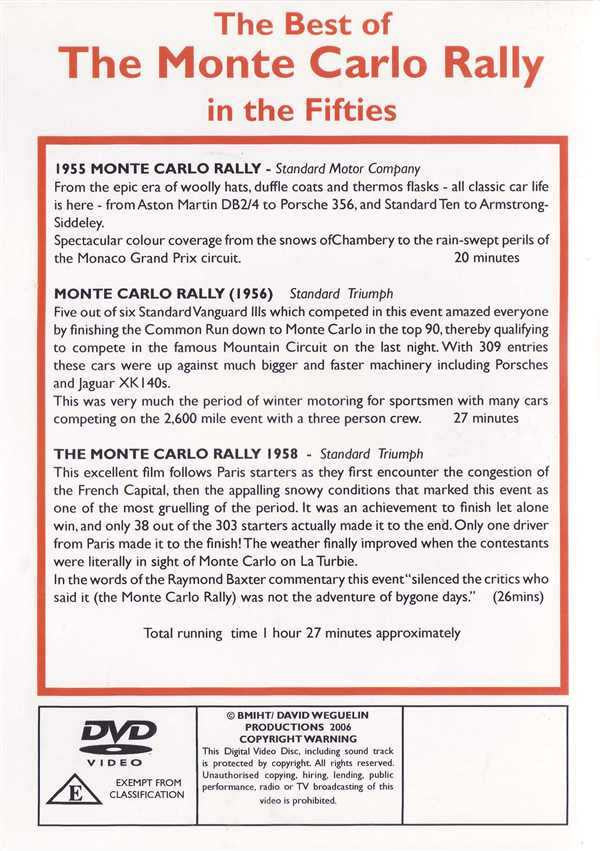 DVD back cover with synopsis text and DVD Video logo