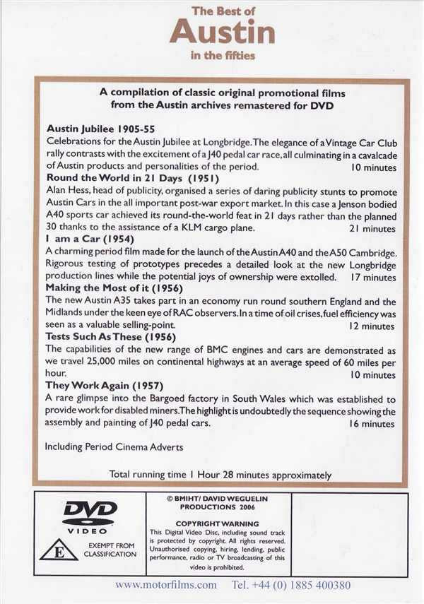 The Best of Austin In The Fifties DVD