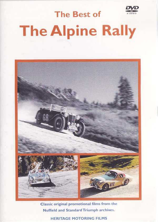 Alpine Rally DVD cover with classic race car photos and title text