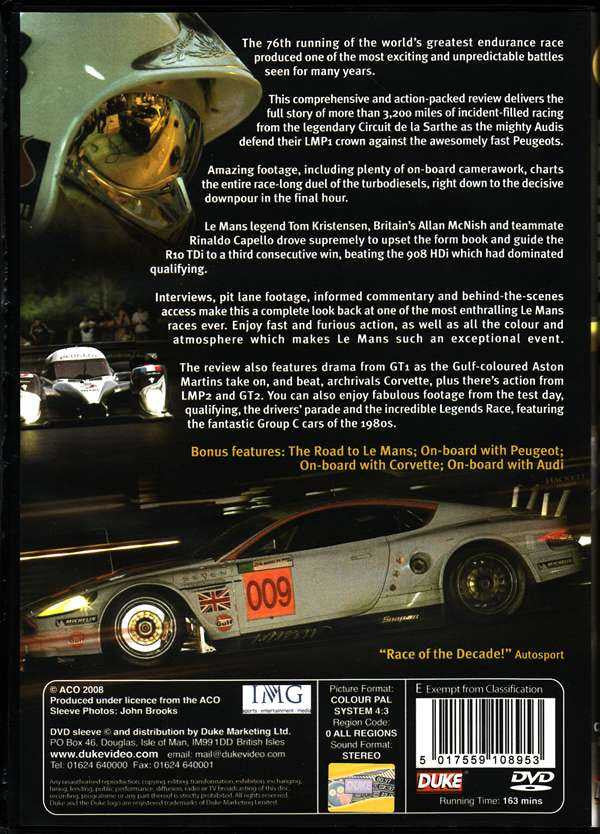 Le Mans 2008: The Official Review of The World's Greatest Endurance Race DVD