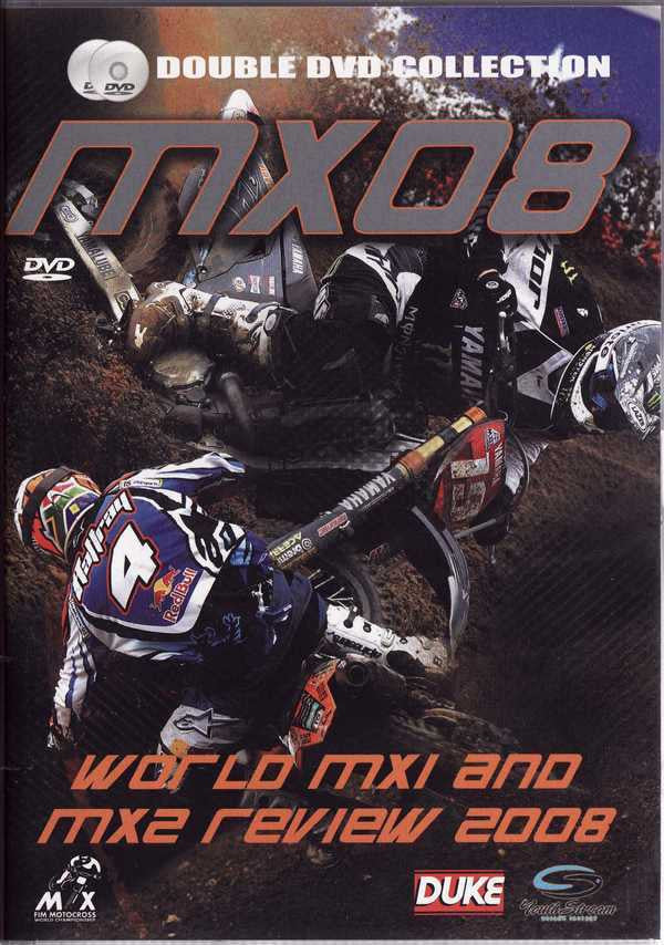Motocross DVD cover with two riders on dirt bikes in racing pose