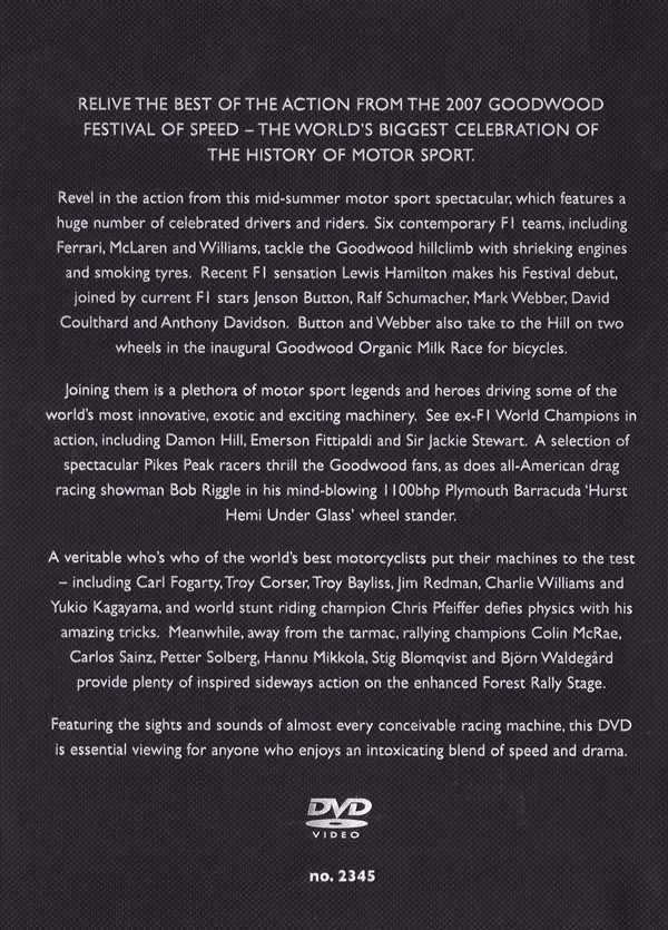 Goodwood: 2007 Festival of Speed DVD