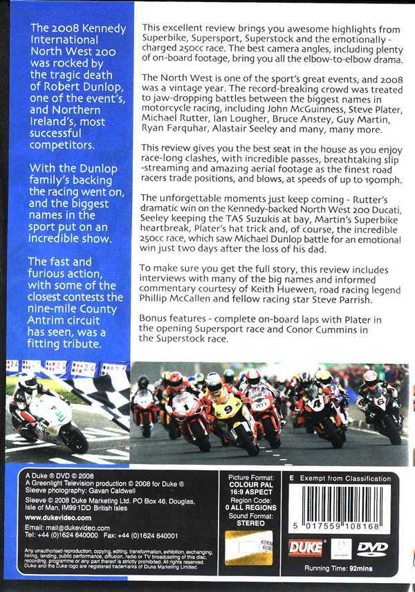 NW 200: Official Review of The 2008 Kennedy International DVD