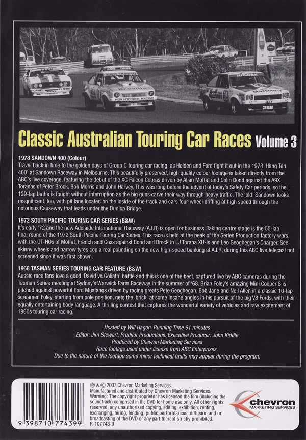 Classic Australian Touring Car Races Vol.3 DVD