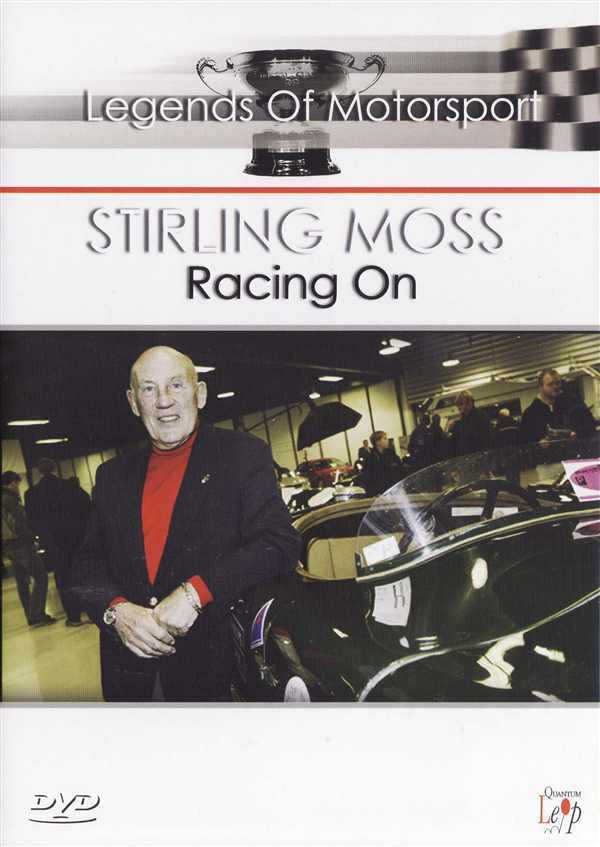 Stirling Moss Racing On DVD front cover with driver photo and race car