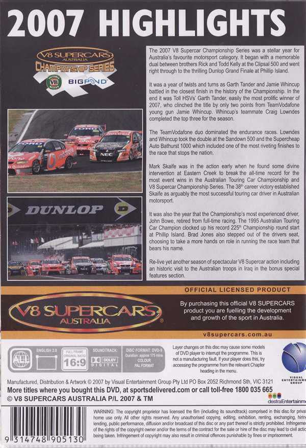 V8 Supercars Championship Series: 2007 Highlights DVD