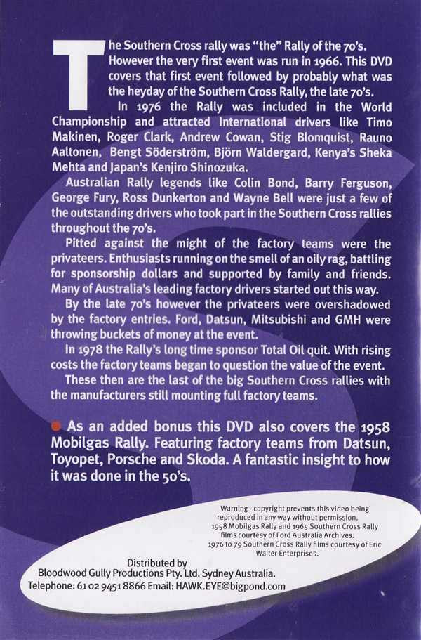 Southern Cross Rally (2 DVD Set)