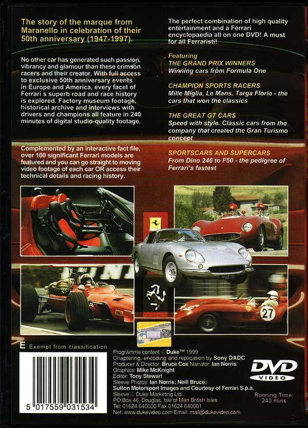 50 Years of Ferrari DVD
