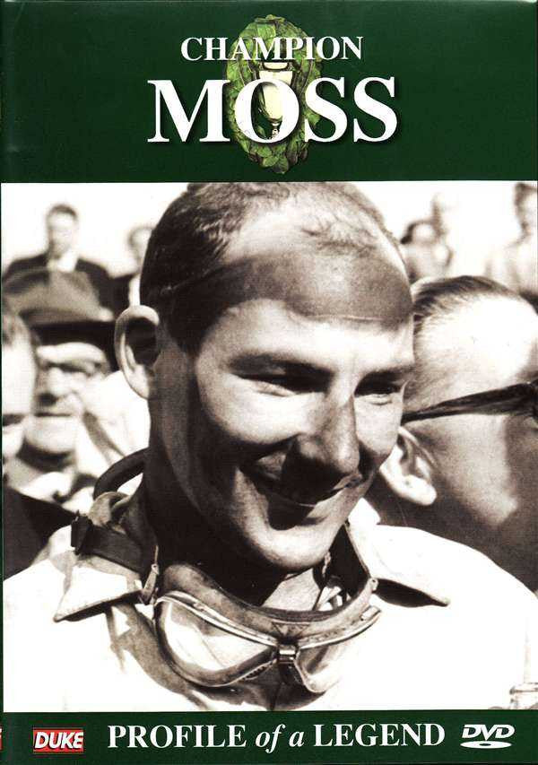 Champion Moss DVD racing profile with portrait of driver on cover