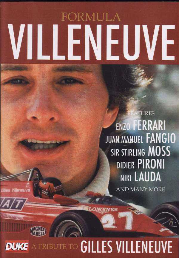 Motorsport DVD cover with driver portrait and vintage race car.