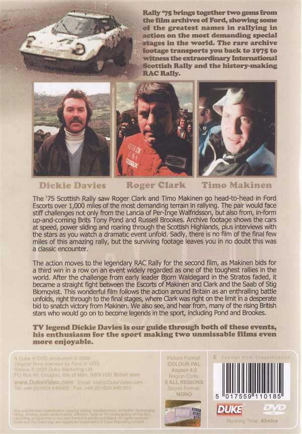 Rally 1975: High Speed Action From Two Classic British Rallies DVD