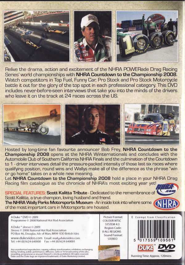 NHRA: 2008 Year In Review DVD