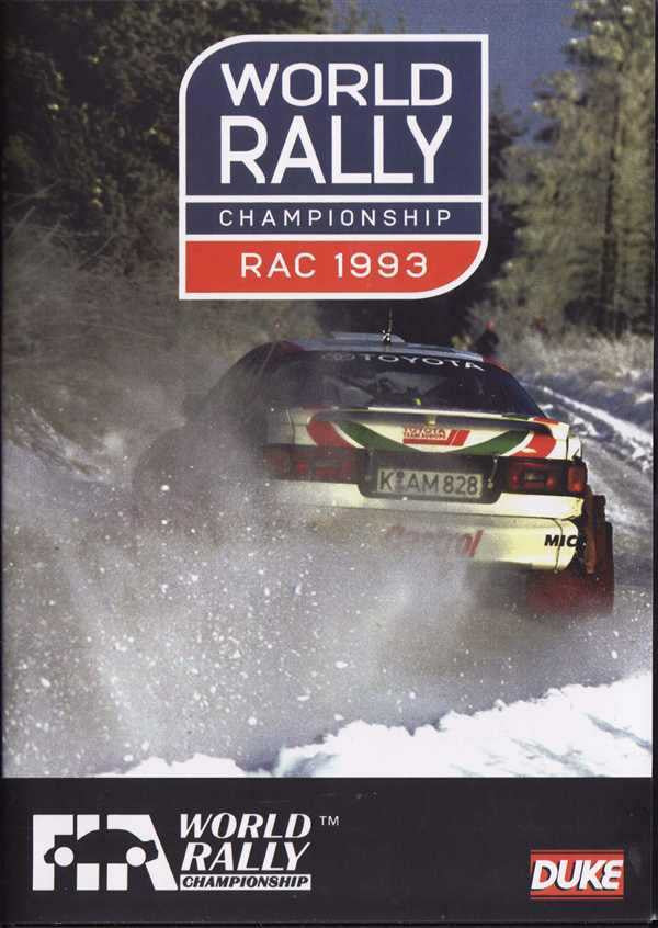 World Rally Championship RAC 1993 DVD cover with rally car and title logo