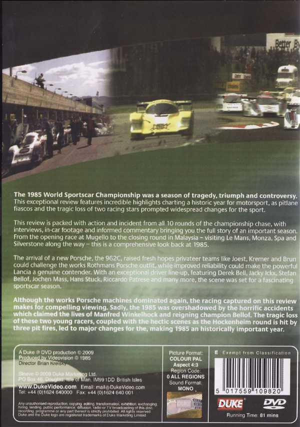 World Sportscar Championship Review 1985 DVD