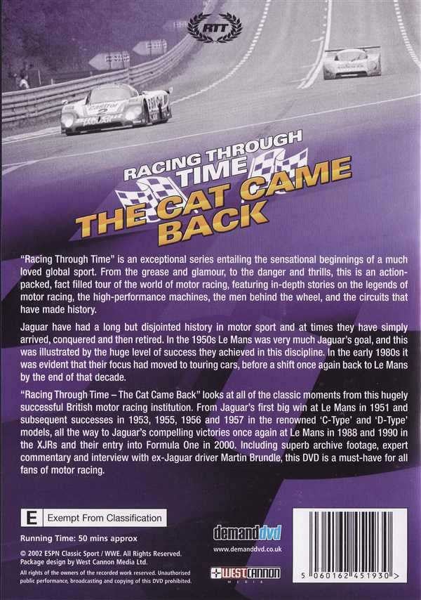 DVD case back with synopsis text blocks and barcode label