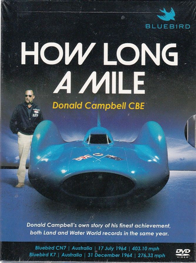 How Long a Mile DVD cover with Donald Campbell CBE and Bluebird race car