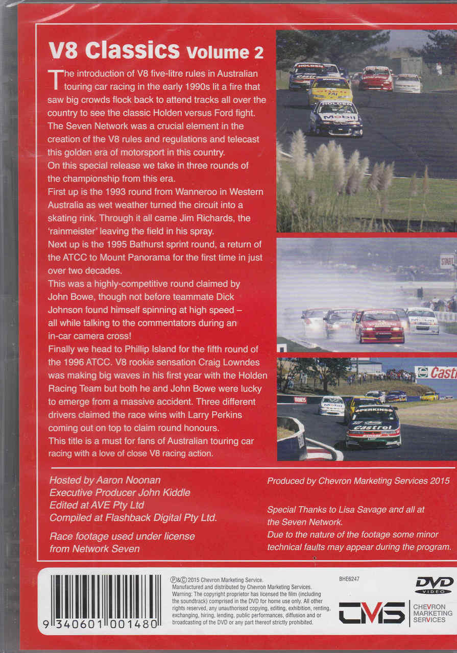 Magic Moments Of Motorsport: V8 Classics Vol.2 DVD  - back