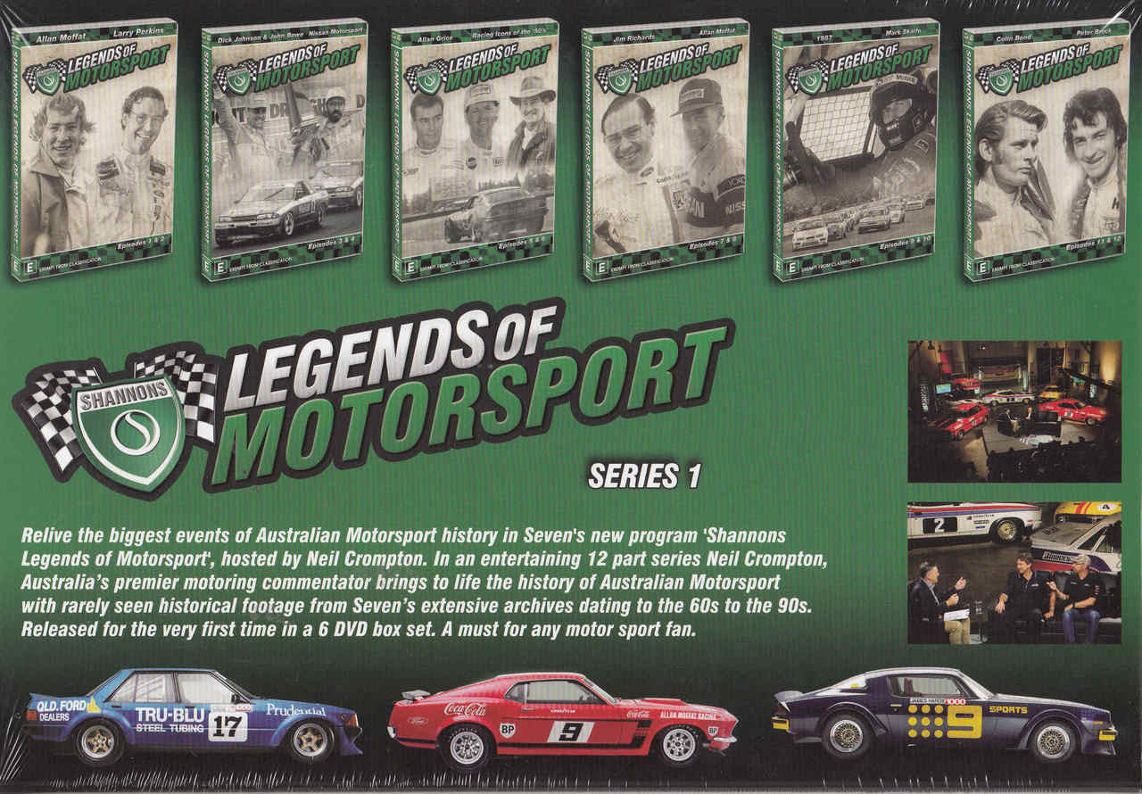 Legends Of Motorsport: Series 1 - 12 Episodes 6 Discs DVD Box Set  - back