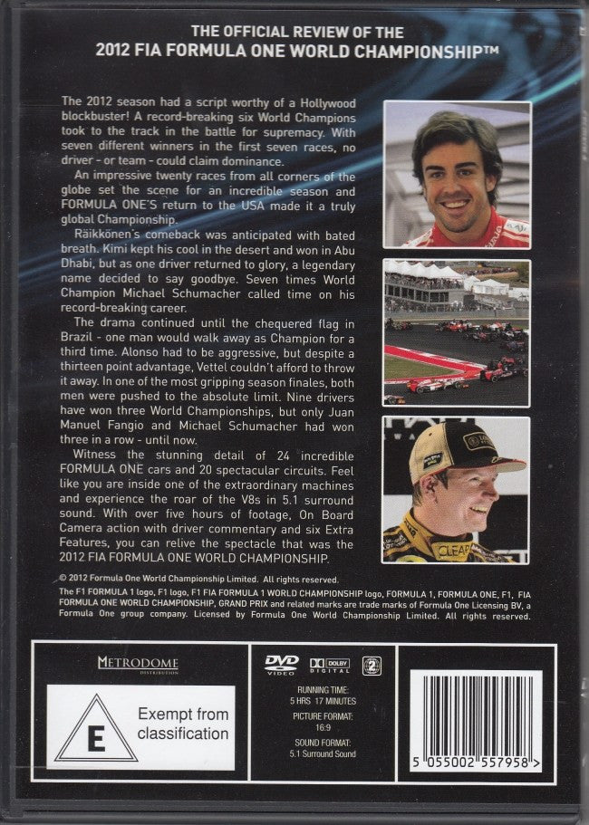 Formula One 2012 The Official Review (2 DVD Set)