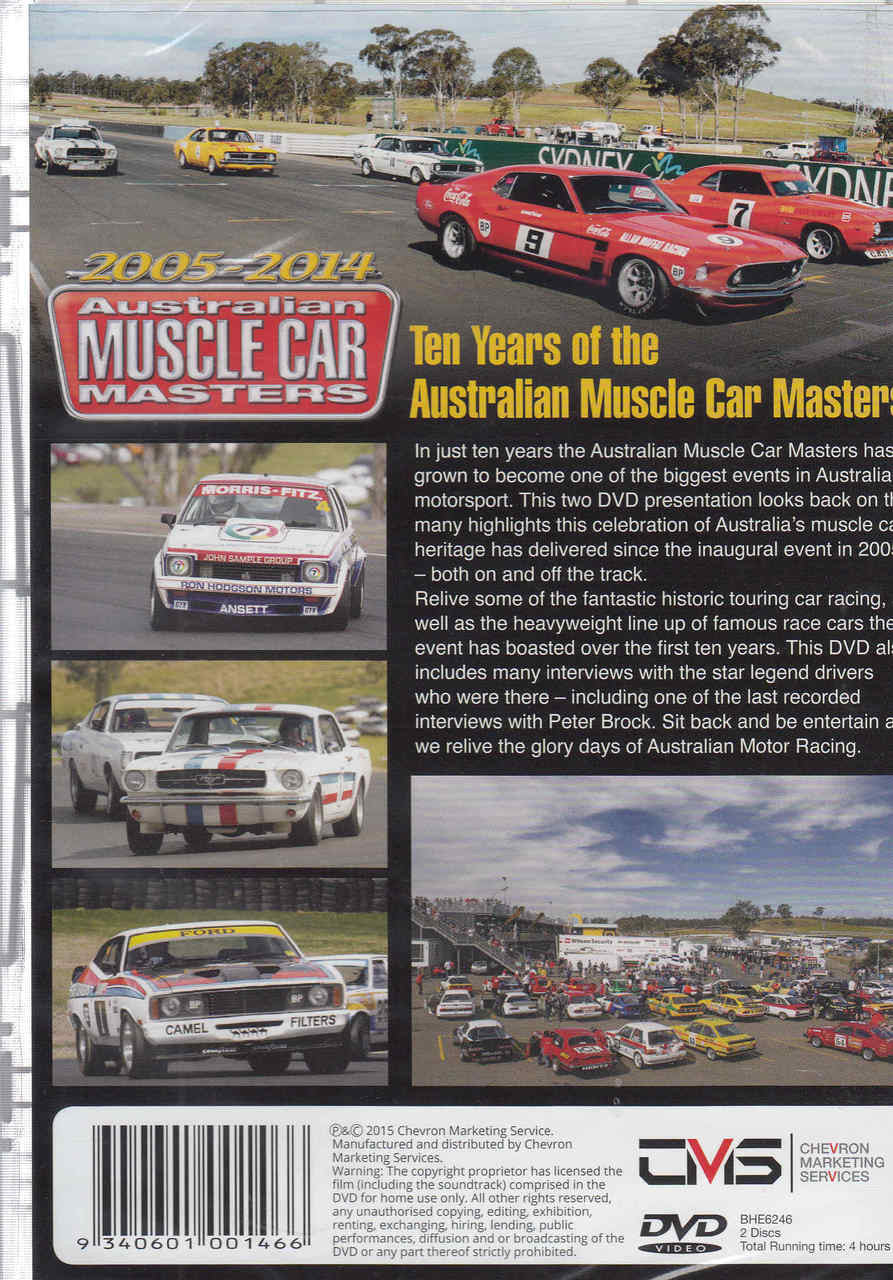 Ten Years of the Australian Muscle Car Masters 2005 - 2014 (2-Discs) DVD - back