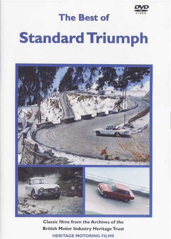 DVD video cover for Standard Triumph, featuring racing cars and a winter track scene.