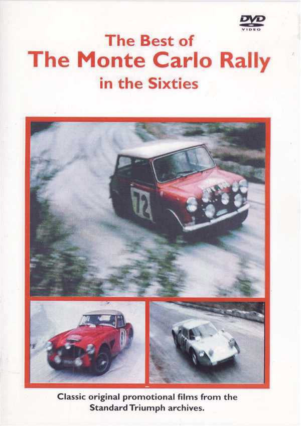 DVD case front cover with classic rally car image and red title text