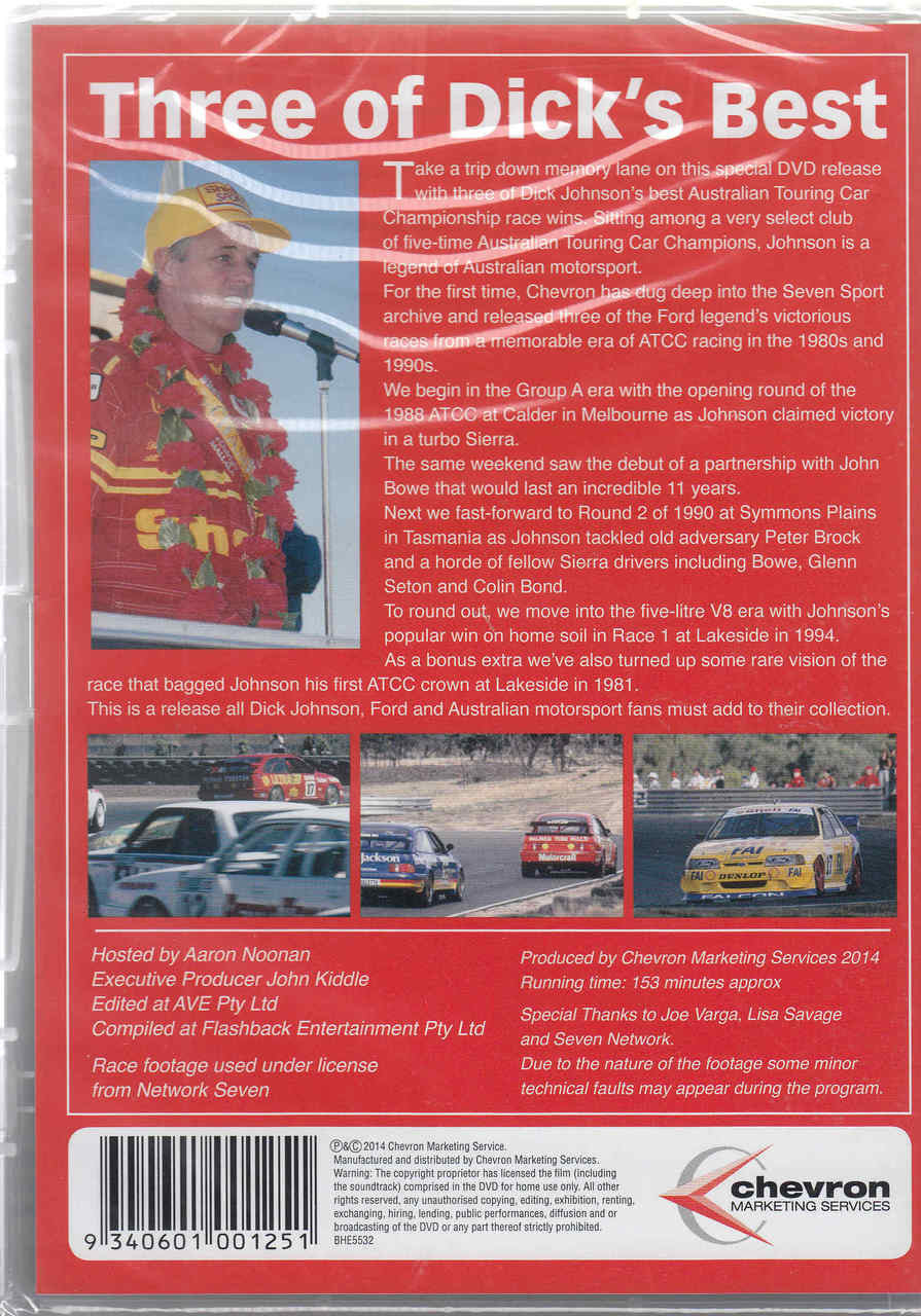 Motorsport documentary DVD back cover with text and barcode on plastic case
