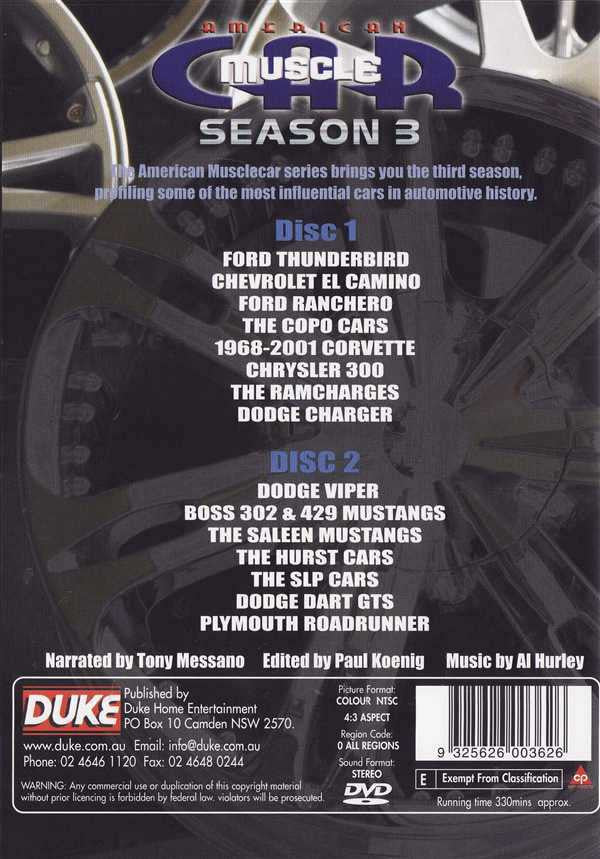American Muscle Car: Seasen 3 (2 DVD Set)